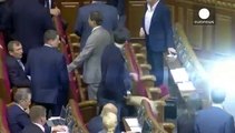 Coalition infighting spills into Ukraine parliament as allies tussle