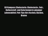 GU Kompass Cholesterin: Cholesterin- Fett- Ballaststoff- und Kalorienwerte gängiger Lebensmittel.