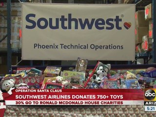Southwest donates to ABC15's Operation Santa Clause