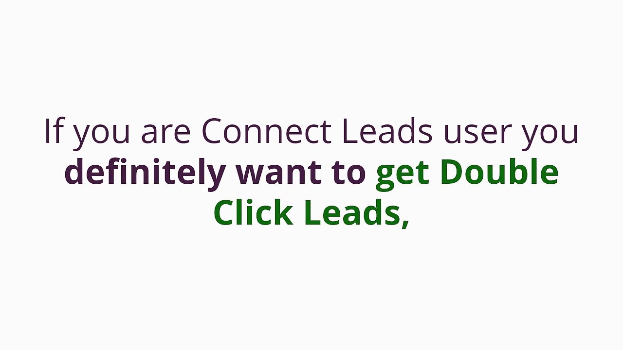 Double Click Leads review - Why should you get it ?