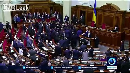 Scuffles break out in Ukraine parliament