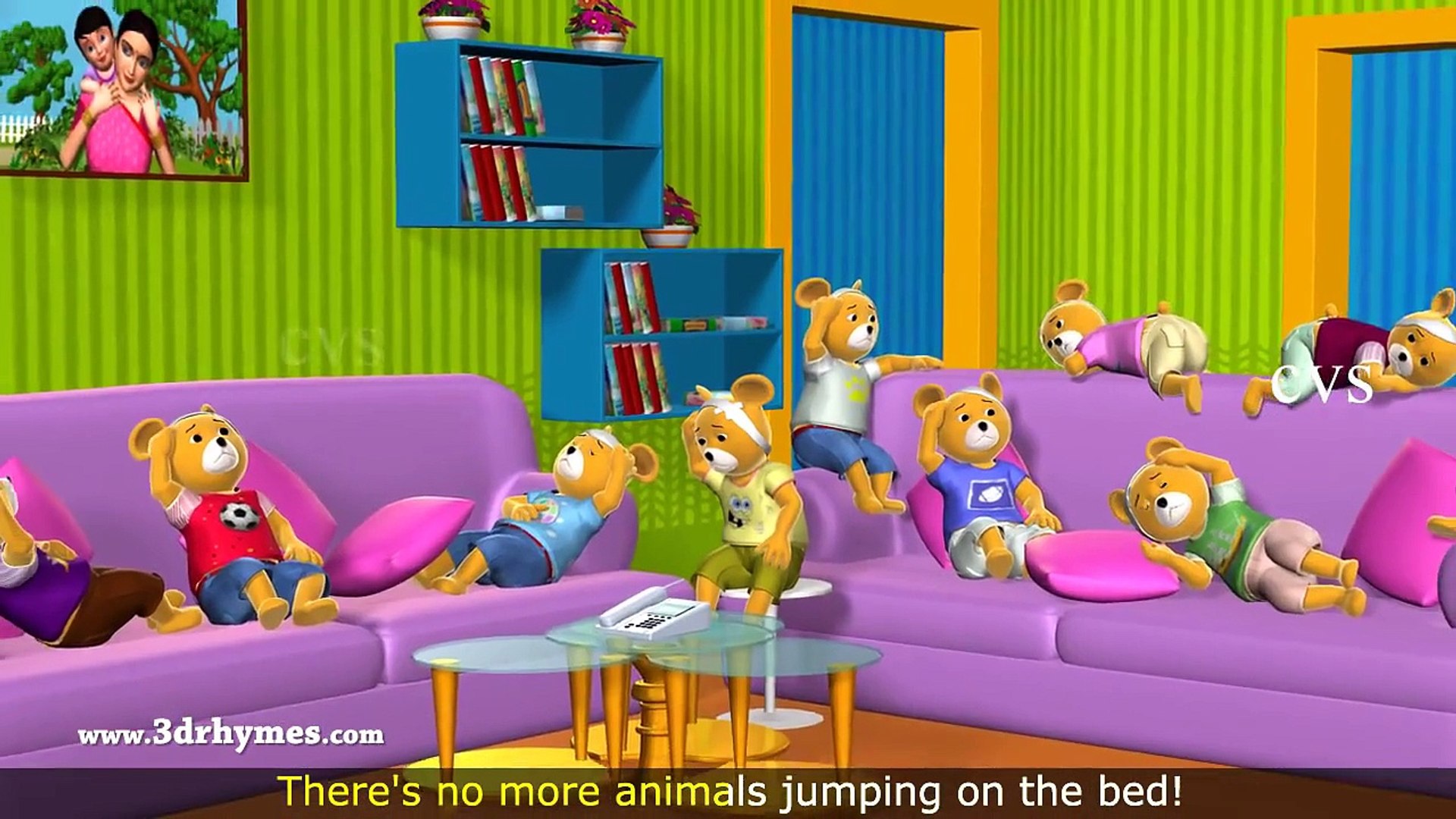 Ten Little Teddy Bears Jumping on the Bed Song 3D Animation Nursery Rhymes  for Children - Dailymotion Video