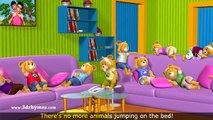 Ten Little Teddy Bears Jumping on the Bed Song 3D Animation Nursery Rhymes for Children