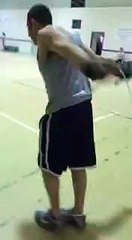 Jump Roping across the Basketball Court