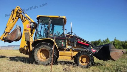 Backhoe Excavator | Kids Show Construction Vehicles on Job Site | Animation Cartoon