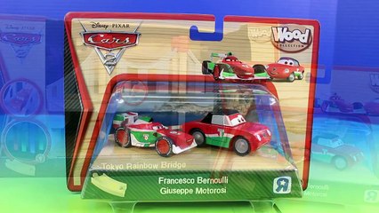 Disney Pixar Cars Wood Collection Tokyo Rainbow Bridge With Wooden lightning McQueen Franc