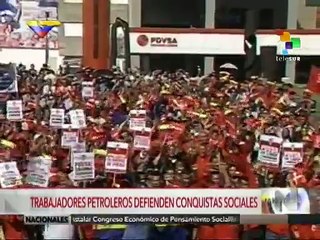 Venezuela: Oil Workers March in Defense of Revolution's Gains