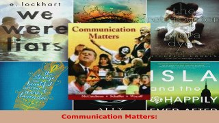 Read  Communication Matters PDF Online