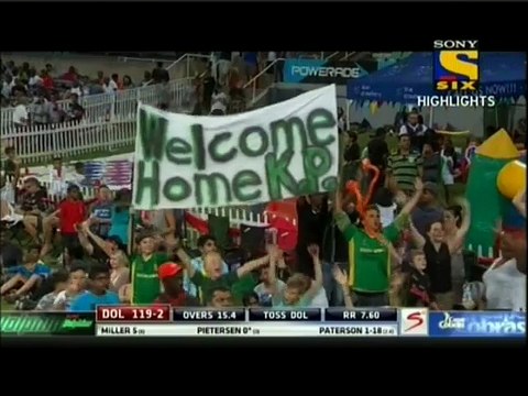 Kevin Pietersen 27 off 10 balls - Ram Slam T20 Challenge 2015 Semi Final Dolphins vs Cobras