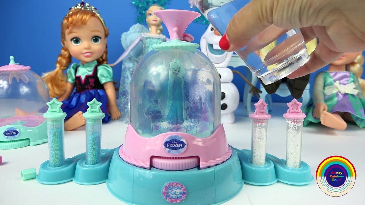FROZEN SNOW GLOBE MAKER Elsa Dances Glitter Toys Anna Which is Your Favourite Globe 1, 2 or 3