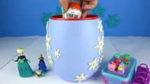 BIG FROZEN BRAIDS ELSA Surprises Toys PlayDoh Kinder Eggs Barbie Chelsea Anna Shopkins Friendz