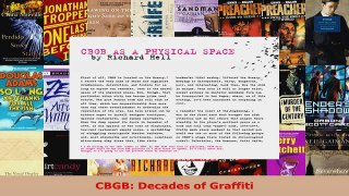 Download  CBGB Decades of Graffiti PDF Online