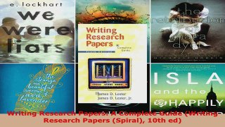 Read  Writing Research Papers A Complete Guide Writing Research Papers Spiral 10th ed Ebook Free