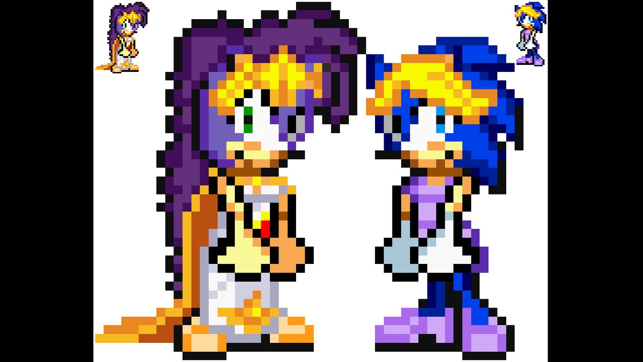 Time-Lapse Spriting: Queen Aleena Hedgehog and Bernadette Hedgehog