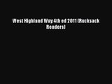 West Highland Way 4th ed 2011 (Rucksack Readers) [Read] Online