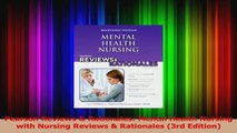 Pearson Reviews  Rationales Mental Health Nursing with Nursing Reviews  Rationales 3rd PDF