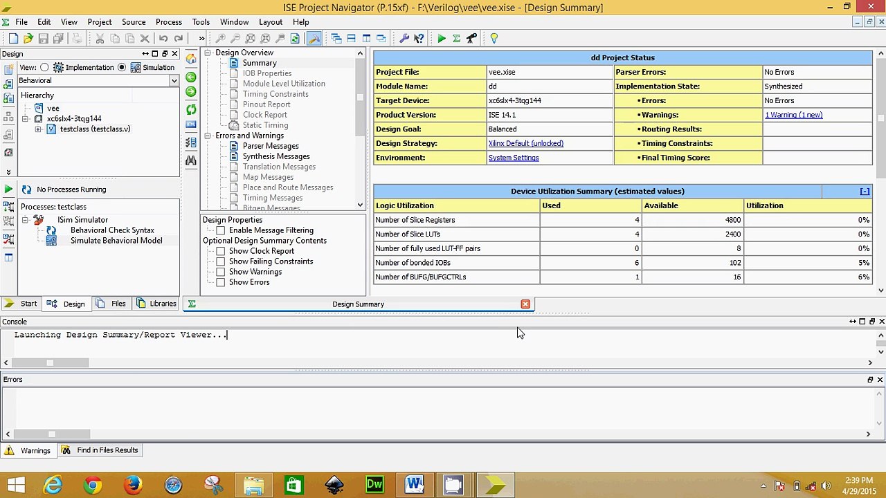 FPGA verilog tutorial using xilinx ise