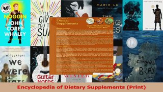 Encyclopedia of Dietary Supplements Print Read Online