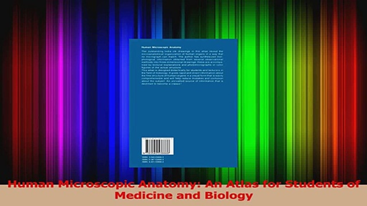Human Microscopic Anatomy An Atlas for Students of Medicine and Biology Read Online