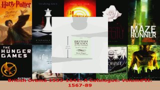 Read  British Drama 15331642 A Catalogue Volume II 156789 EBooks Online