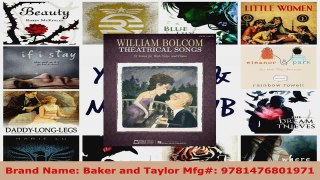 Read  William Bolcom Theatrical Songs High Voice Ebook Free