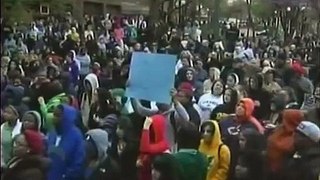 Hundreds Pour Out to Iowa City Ped Mall for Million Hoodie March Honoring Trayvon Martin