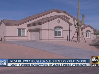 Mesa halfway house for sex offenders violates code