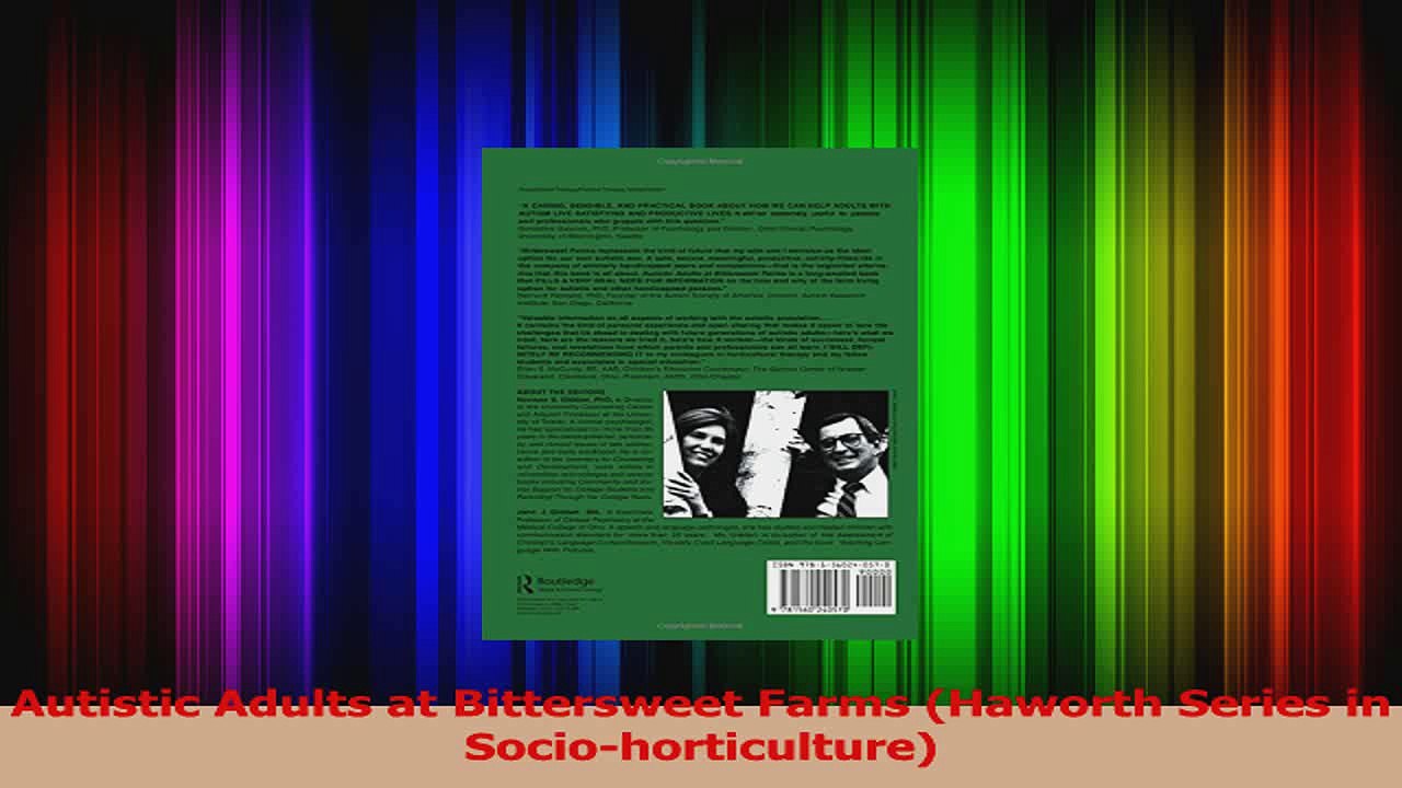 Read  Autistic Adults at Bittersweet Farms Haworth Series in Sociohorticulture Ebook Free