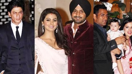 Shahrukh, Dhoni Attends Harbhajan Singh's Wedding Party @ Ambani's House