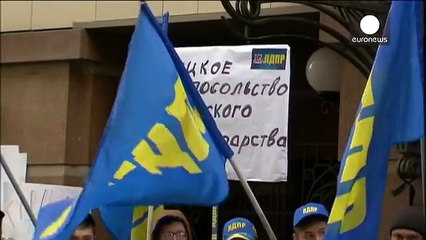 Türkiyenin Moskova Büyükelçiliği önünde eylem