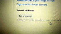 Delete your Youtube Account/Channel in 30 Seconds Its not going to Delete your Gmail accou
