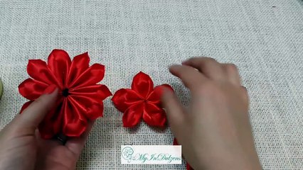 D.I.Y. Heart Shaped Petal Kanzashi Valentine's Day Flower