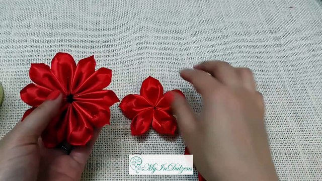 D.I.Y. Heart Shaped Petal Kanzashi Valentine's Day Flower