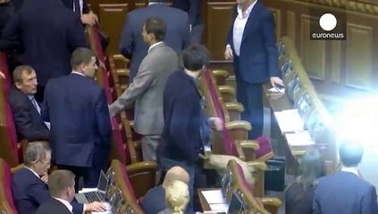 Affrontements au Parlement Ukrainien