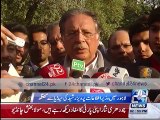 Lahore: Pervaiz Rashid talks to media