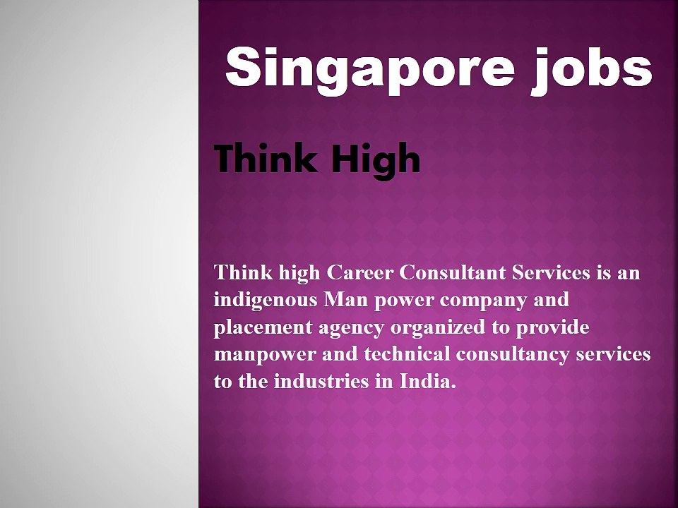 Singapore jobs