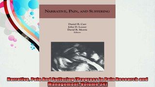 Narrative Pain And Suffering Progress in Pain Research and Management Volume 34