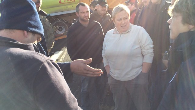Manifestation d'agriculteurs à Lannion