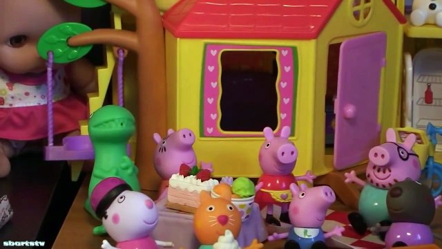 George Pig Peppa Pig Tree Fort Playset Peppa Pig Daddy Pig Mummy Pig George Pig Candy Cat