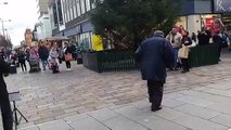 Elderly Man Dances With Christmas Spirit in Middlesbrough (Storyful, Feel Good)