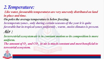 Terrestrial or Lithosphere Ecosystem & Division of Terrestrial  Ecosystem