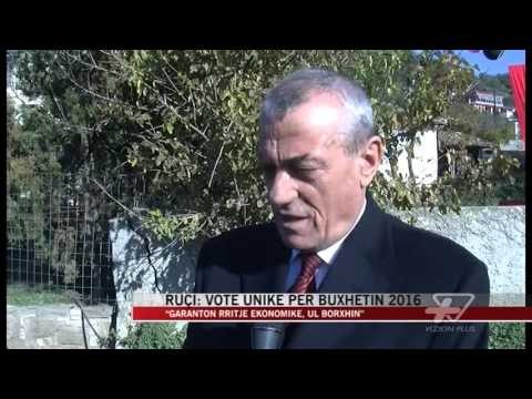 Ruçi: Votë unike për Buxhetin 2016 - News, Lajme - Vizion Plus