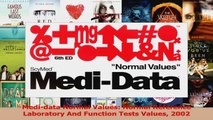 Medidata Normal Values Normal Reference Laboratory And Function Tests Values 2002 PDF