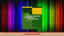 Read  Markov Models for Pattern Recognition From Theory to Applications EBooks Online