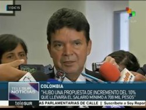 Colombia: negociaciones sobre salario mínimo se reanudarán el martes
