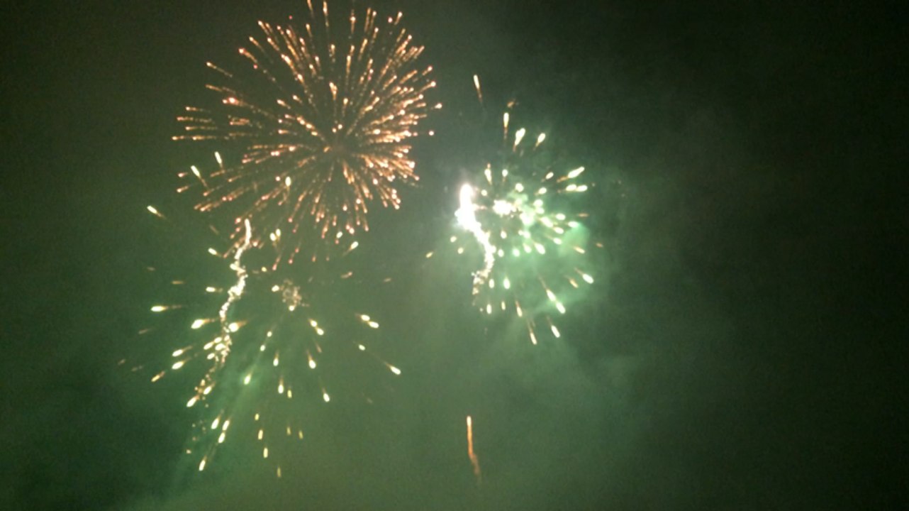 Spectacle pyrotechnique du marché de Noël