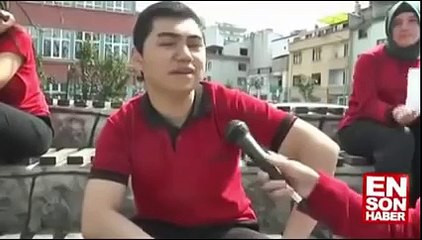 Trabzonlu lise öğrencisinden muhabire müthis cevap