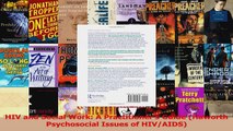 Download  HIV and Social Work A Practitioners Guide Haworth Psychosocial Issues of HIVAIDS PDF Online
