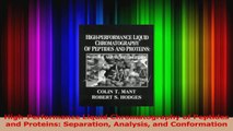PDF Download  HighPerformance Liquid Chromatography of Peptides and Proteins Separation Analysis and Download Online