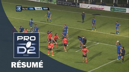 PRO D2 - Résumé Colomiers-Narbonne: 19-16 - J12 - Saison 2015/2016